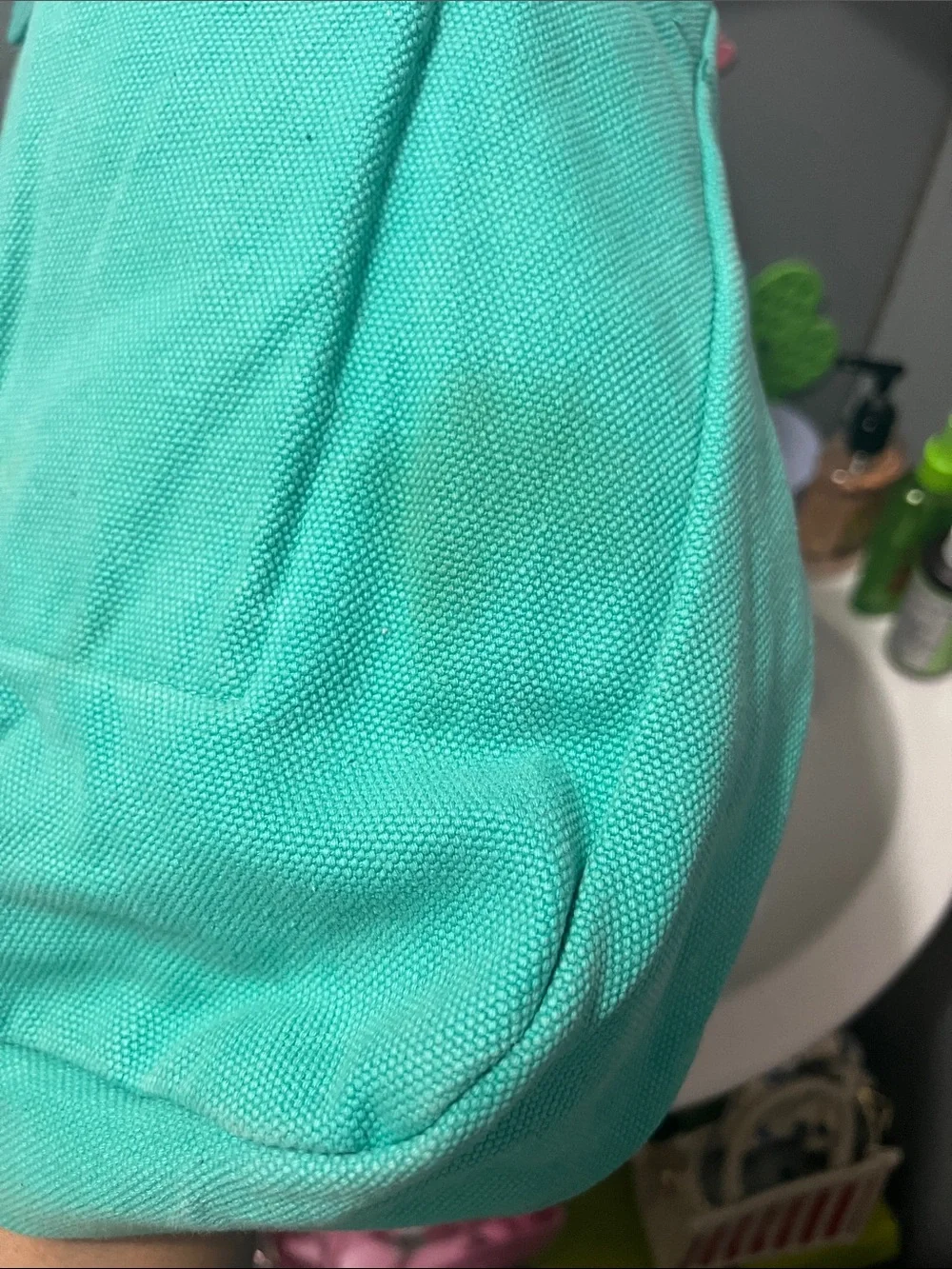 Figs Large Tote Bag in Teal Green